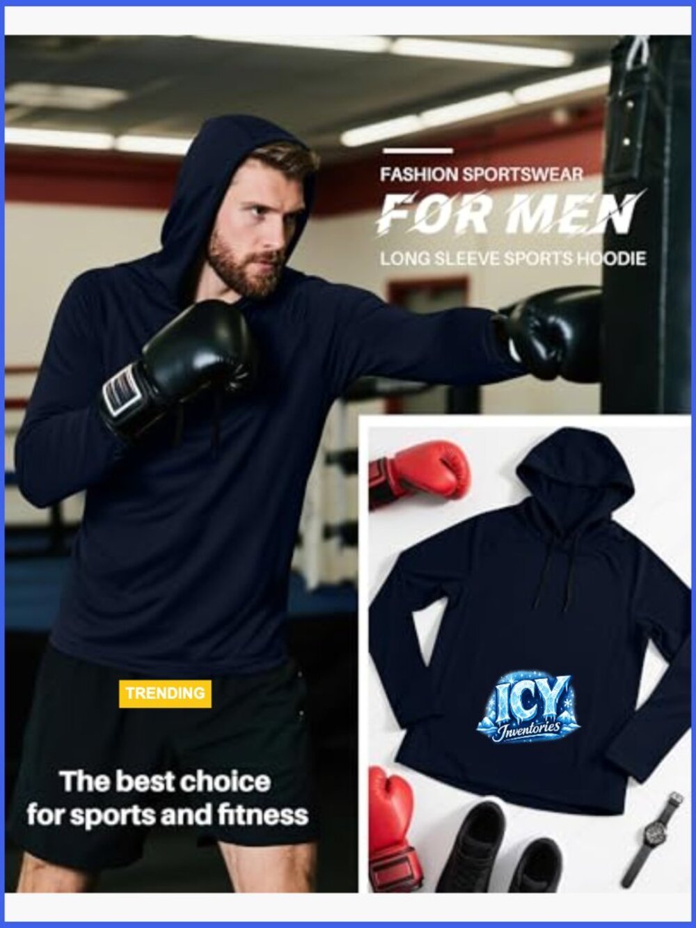 Lightweight Pullover Hoodie with Stretchy Polyester Cotton Spandex Blend - Picture 5 of 7